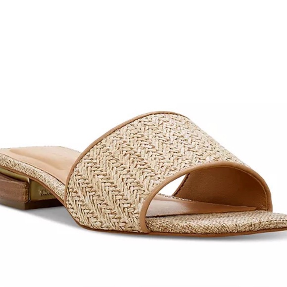 Vince Camuto Shoes - Vince Camuto Cheleahl Woven Block-Heel Slide Sandals Sz 7